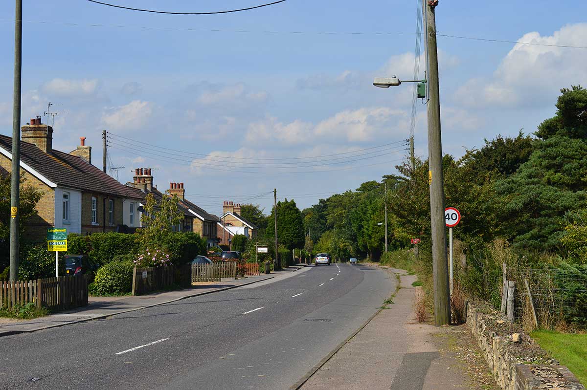 barrow hill looking towards the railway bridge in 2017